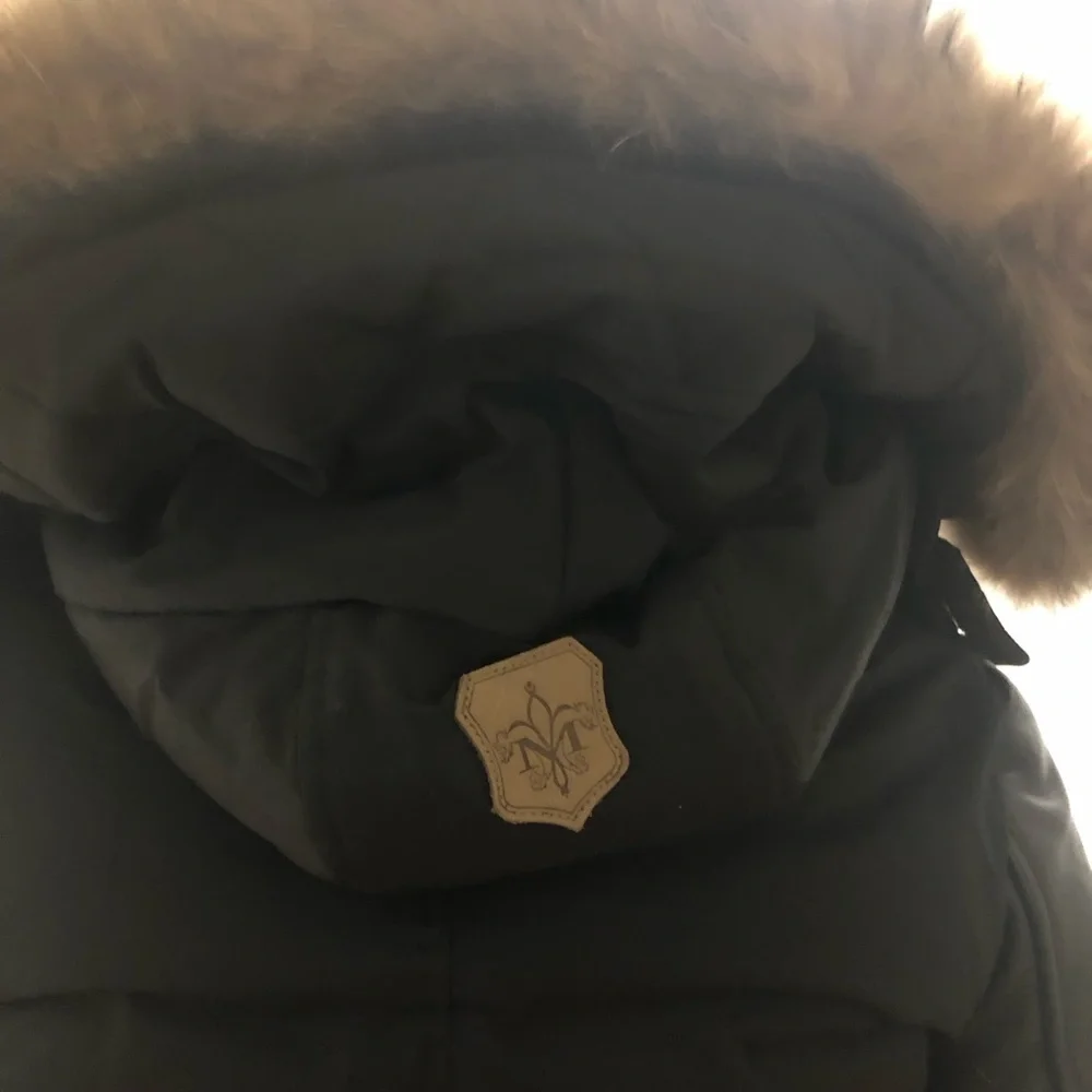 Mackage Black Jacket with Brown Fur Trim - Picture 6 of 8